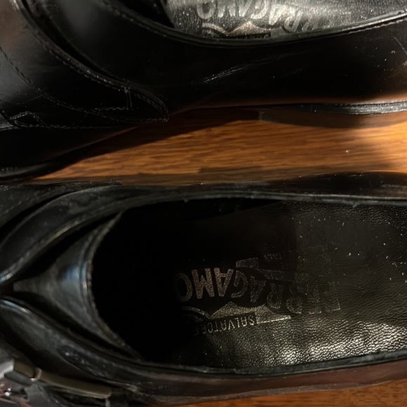 Men’s Ferragamo loafers size 8D preowned black - Picture 4 of 10